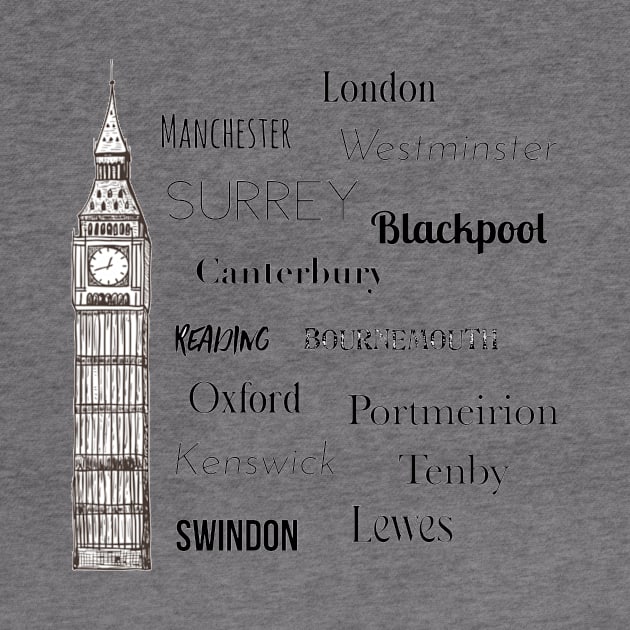 Towns of England by FunandWhimsy